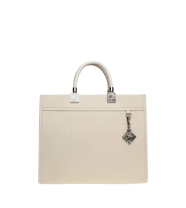 Steve madden riches women's ivory tote bag